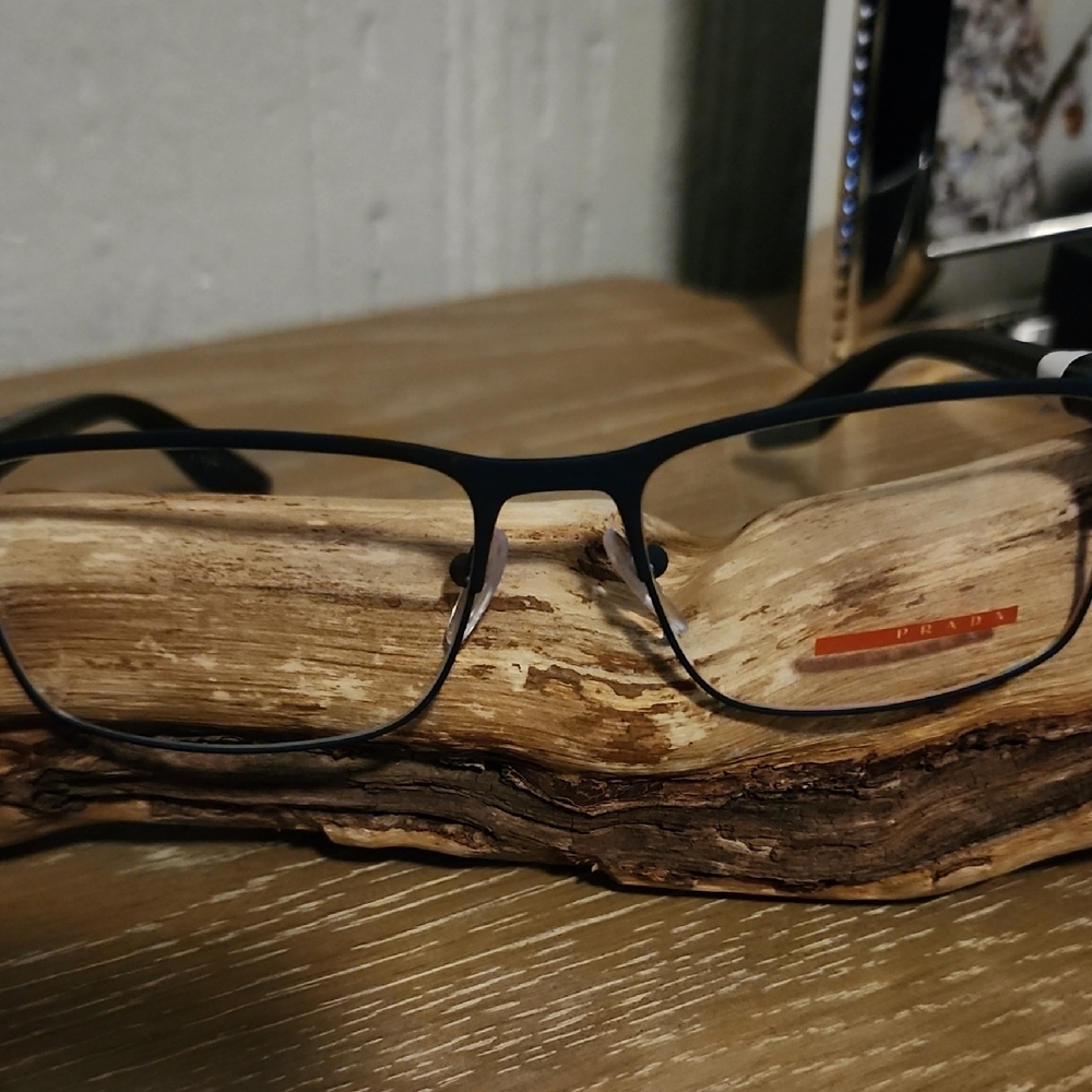 Prada Metal Frame Rectangle Eyeglasses - Picture 2 of 2
